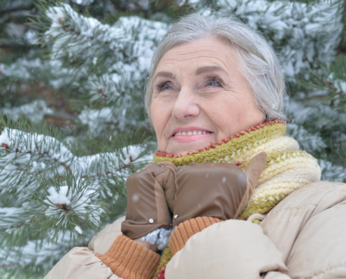 Senior zimą